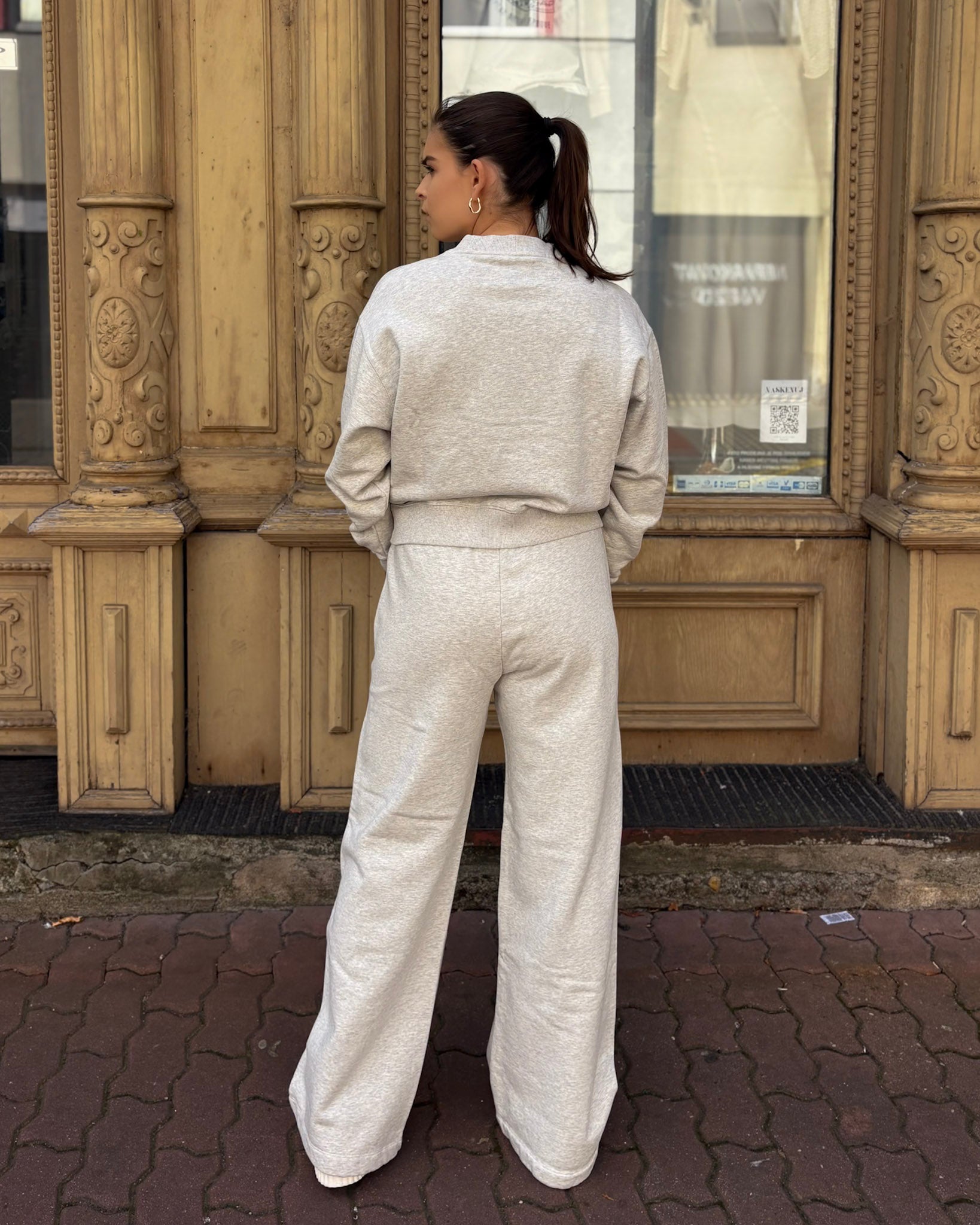 WOMEN'S REPLAY WIDE PANTS WITH DRAWSTRING