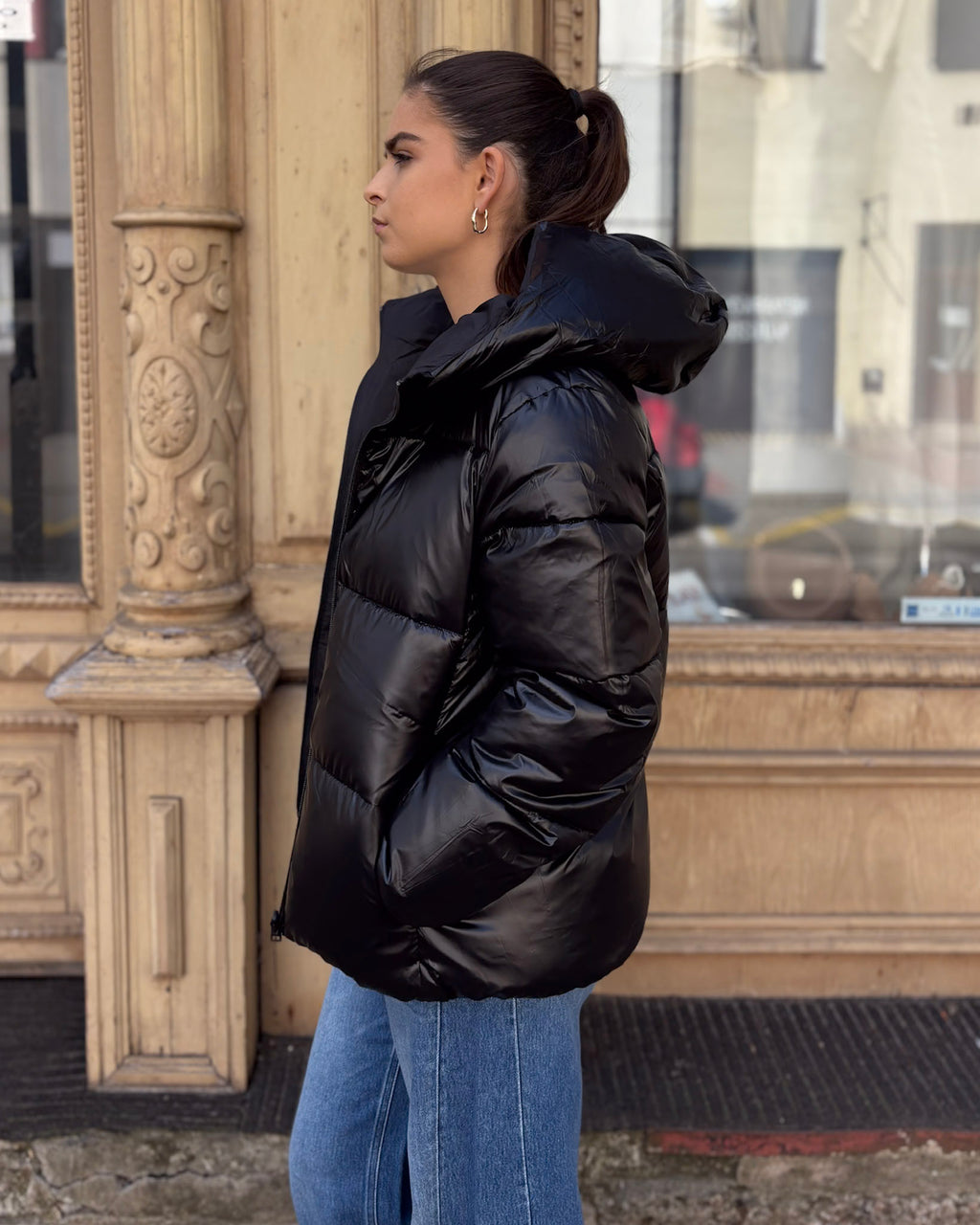 REPLAY WOMEN'S REVERSIBLE QUILTED JACKET WITH HOOD