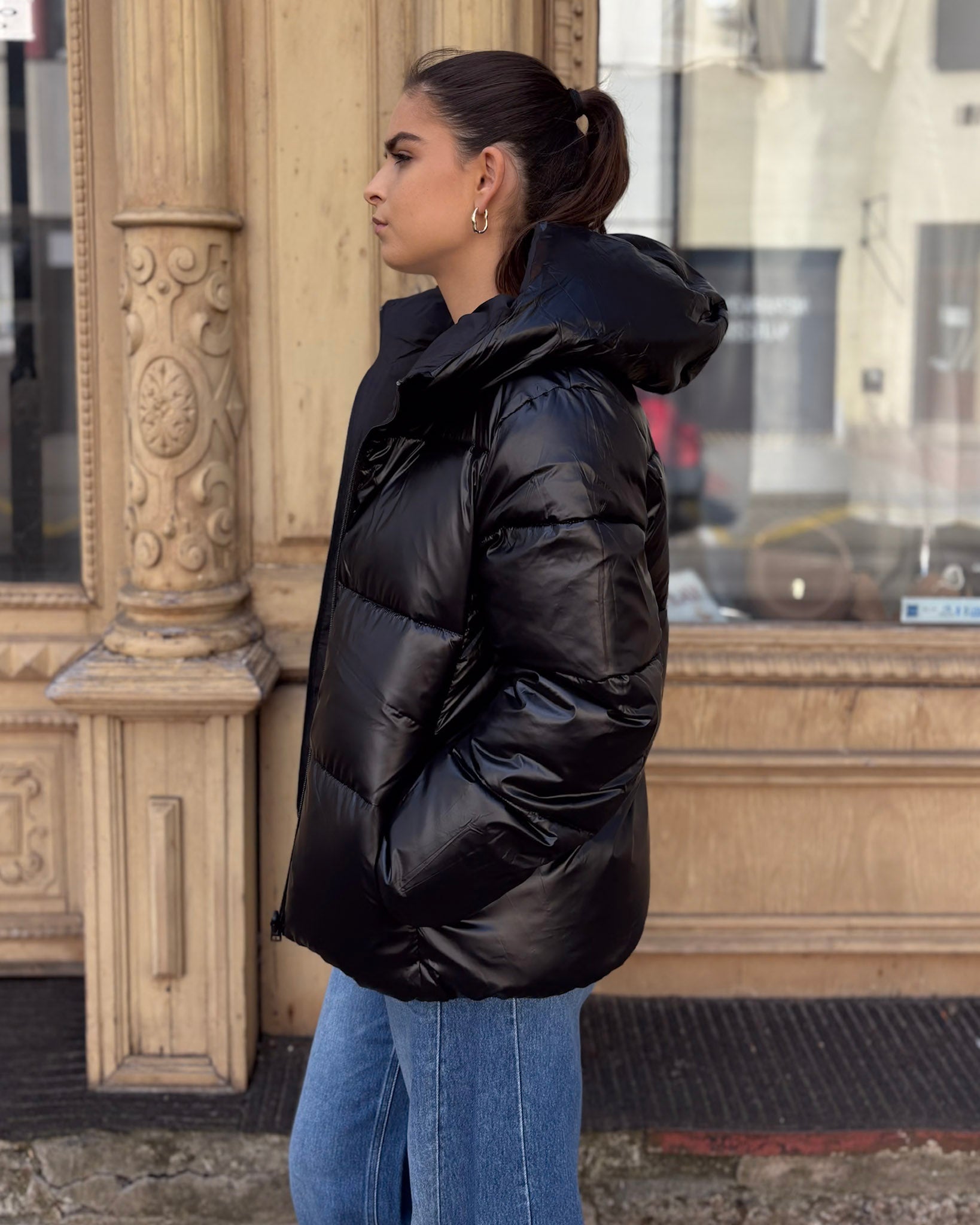 REPLAY WOMEN'S REVERSIBLE QUILTED JACKET WITH HOOD