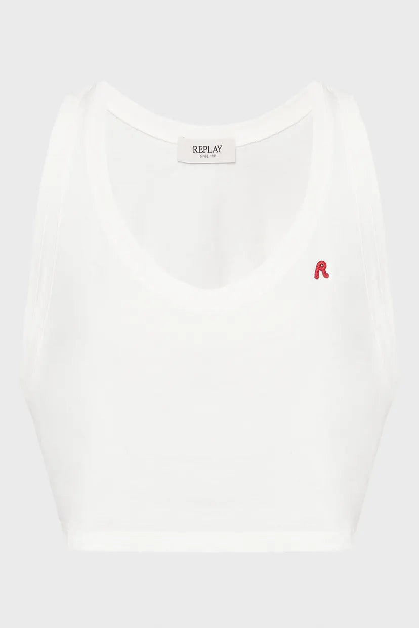 REPLAY DÁMSKY CROP TOP S VÝŠIVKOU 