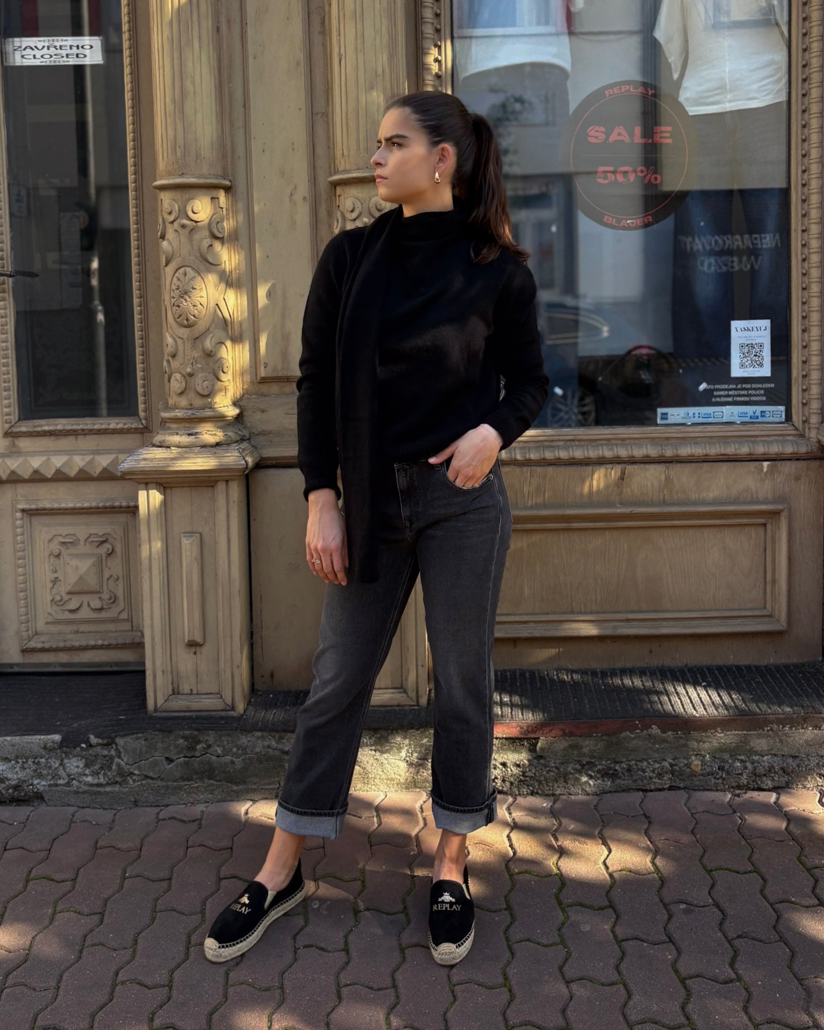 REPLAY WOMEN'S STRAIGHT FIT JEANS AKEME