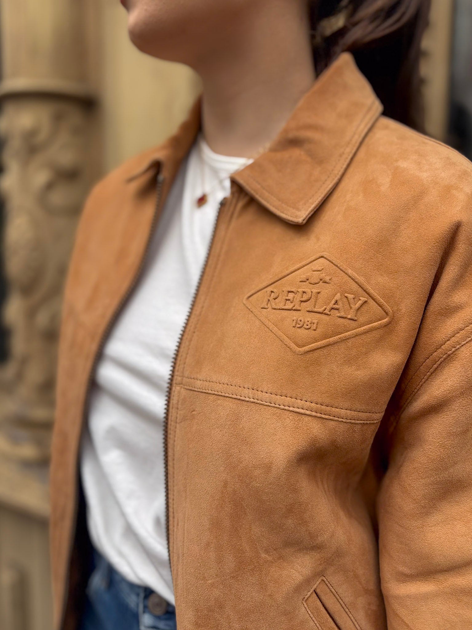 NŐI REPLAY SZŐR BŐR KABÁT GALLÉRRAL 