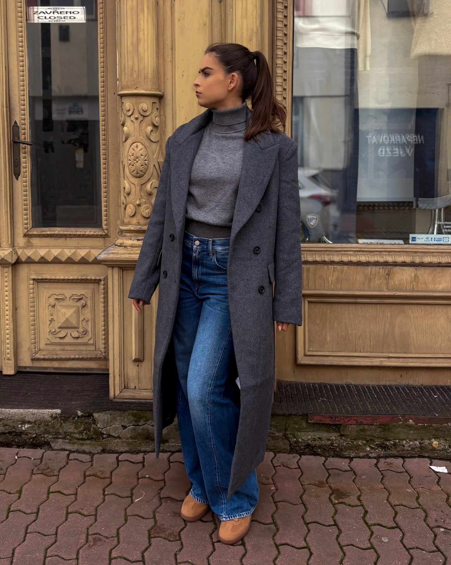 REPLAY NŐI HOSSZÚ KÉTSOROS GYAPJÚ KABÁT