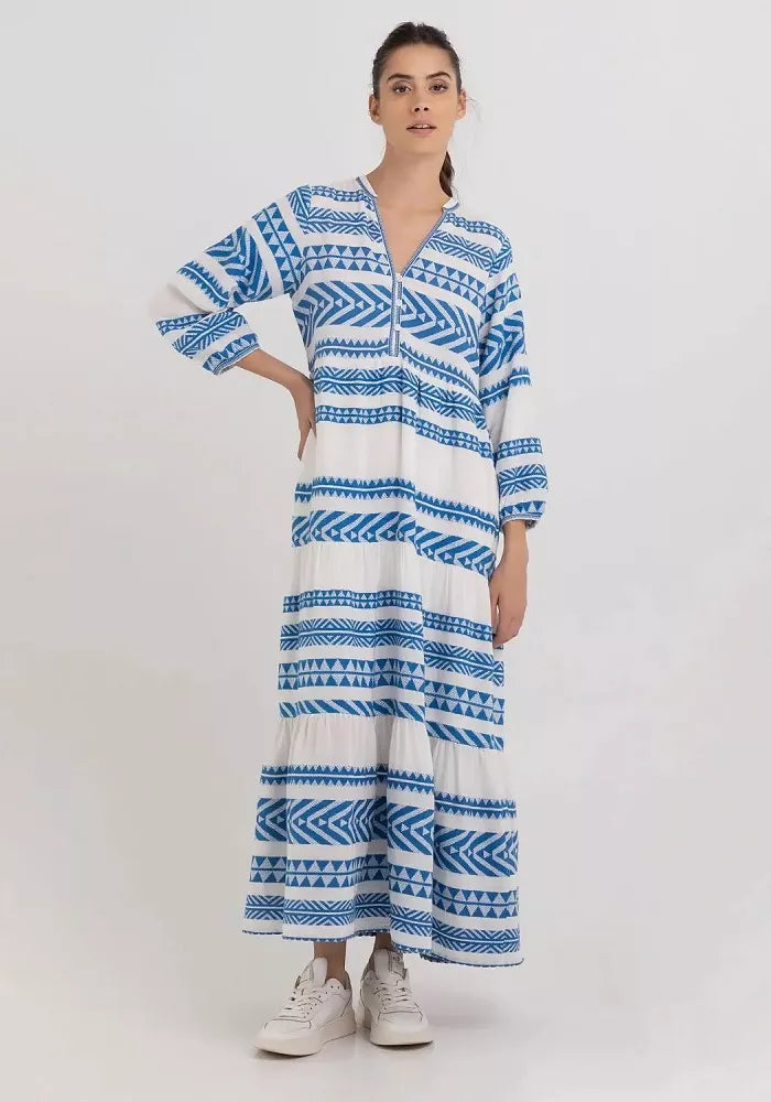 REPLAY DLOUHÉ ŠATY S VÝSTŘIHEM NA KNOFLÍKY