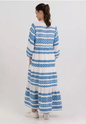 REPLAY DLOUHÉ ŠATY S VÝSTŘIHEM NA KNOFLÍKY