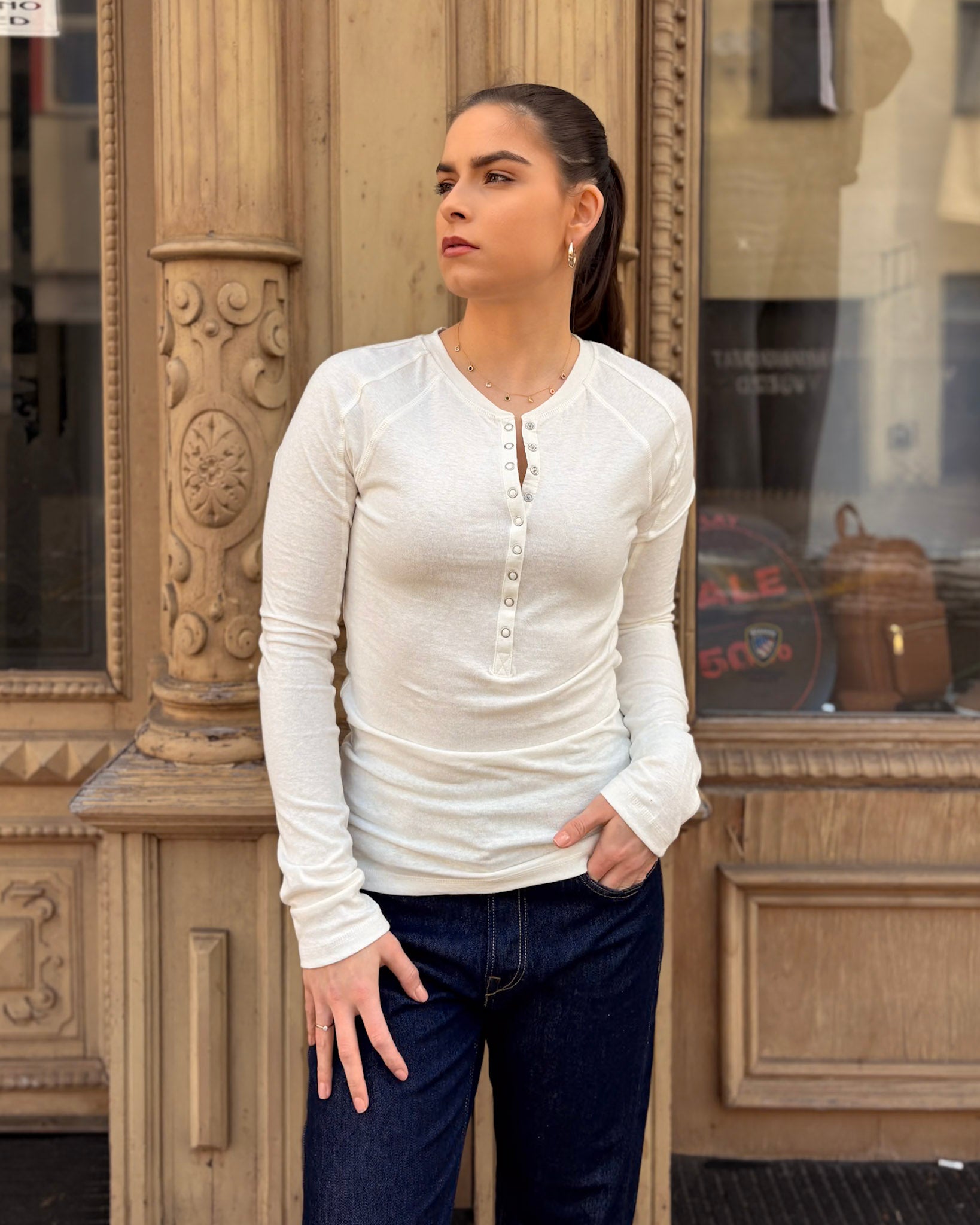 DÁMSKÉ TRIČKO REPLAY NA KNOFLÍČKY S DLOUHÝM RUKÁVEM