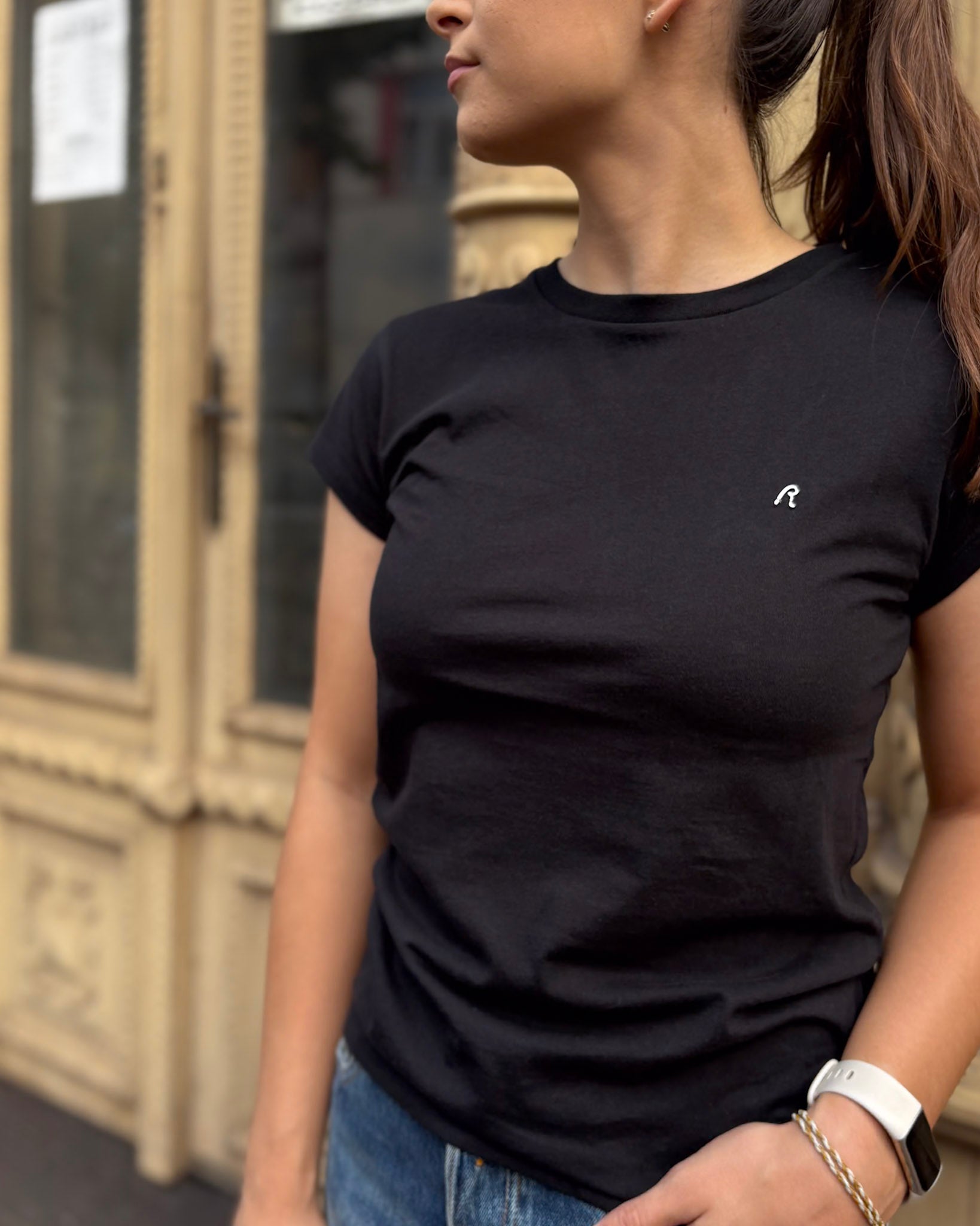 REPLAY DÁMSKÉ SKINNY-FIT BAVLNĚNÉ TRIČKO 