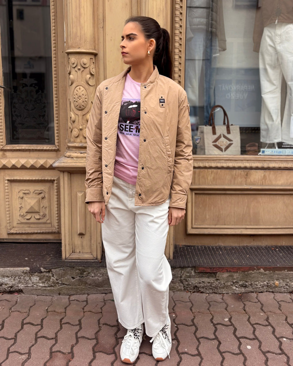 DÁMSKA BUNDA BLAUER S STOJATÝM GOLIEROM