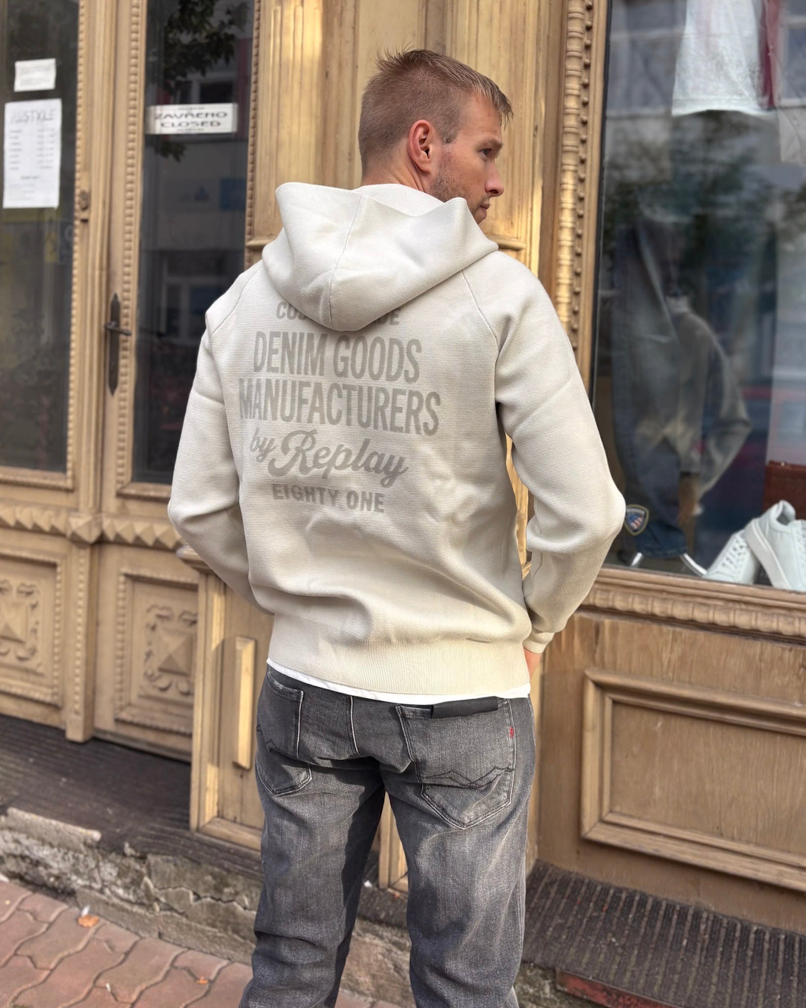 FÉRFI REPLAY PULÓVER VELÚRMINTÁVAL