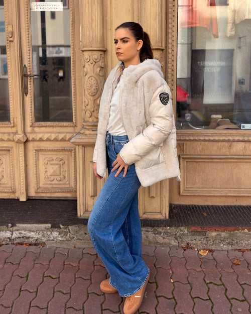 BLAUER DÁMSKÁ KRÁTKÁ BUNDA ESTRELLA S KOŽEŠINOU 