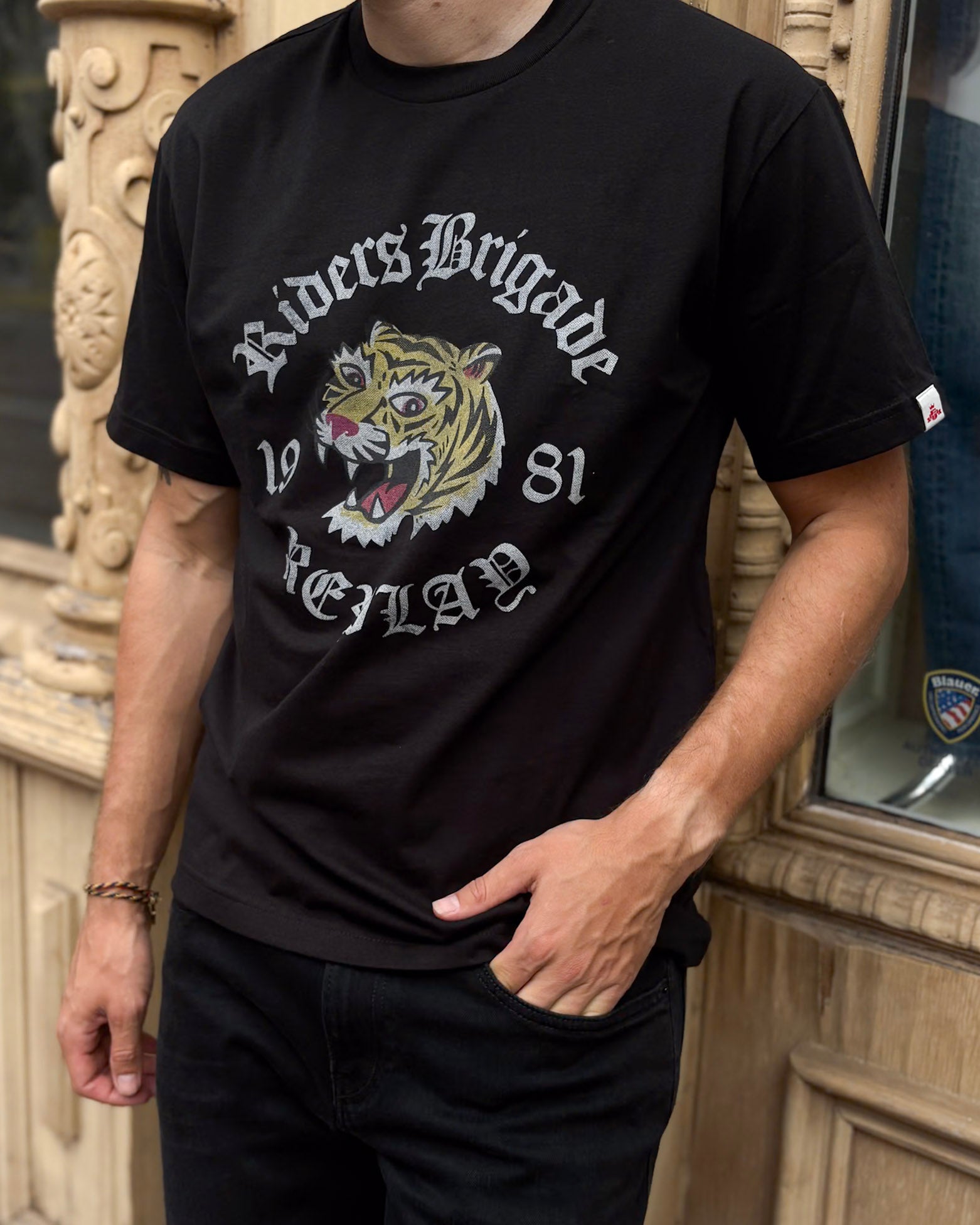 FÉRFI PAMUT PÓLÓ TIGRISMINTÁSSAL