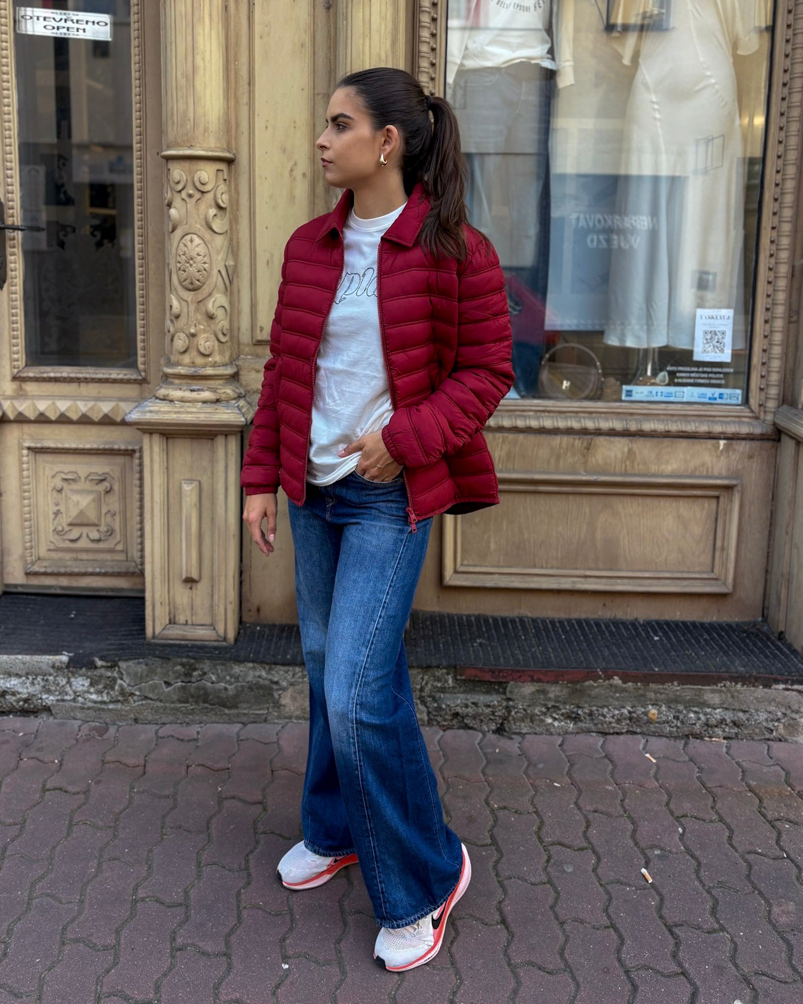 NŐI REPLAY RÖVID DZSEKI KERESZTVARRÁSSAL ÉS GALLÉRRAL 