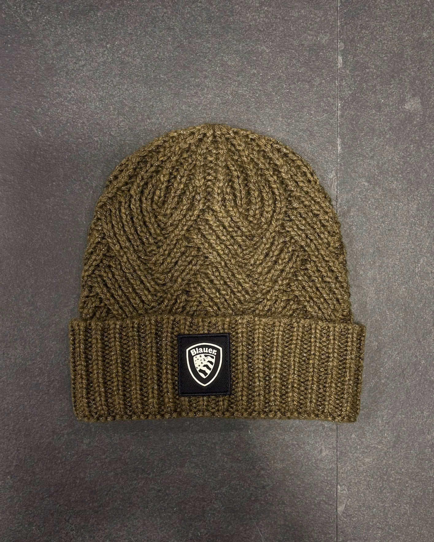 BLAUER Ophir khaki zelená čepice - přední pohled s logem