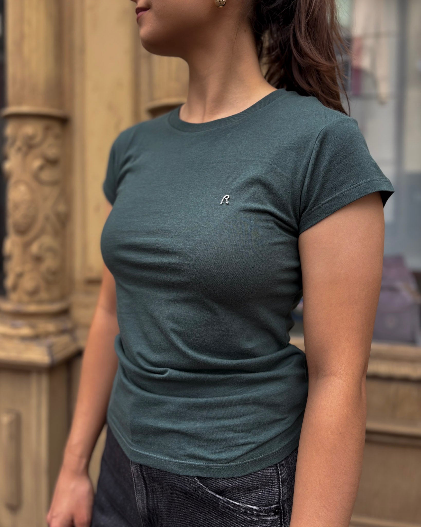 REPLAY DÁMSKÉ SKINNY-FIT BAVLNĚNÉ TRIČKO 