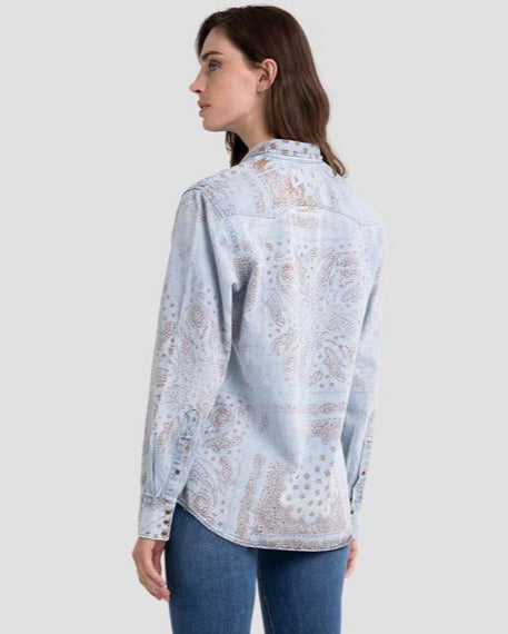WOMEN'S REPLAY SHIRT WITH PATTERN