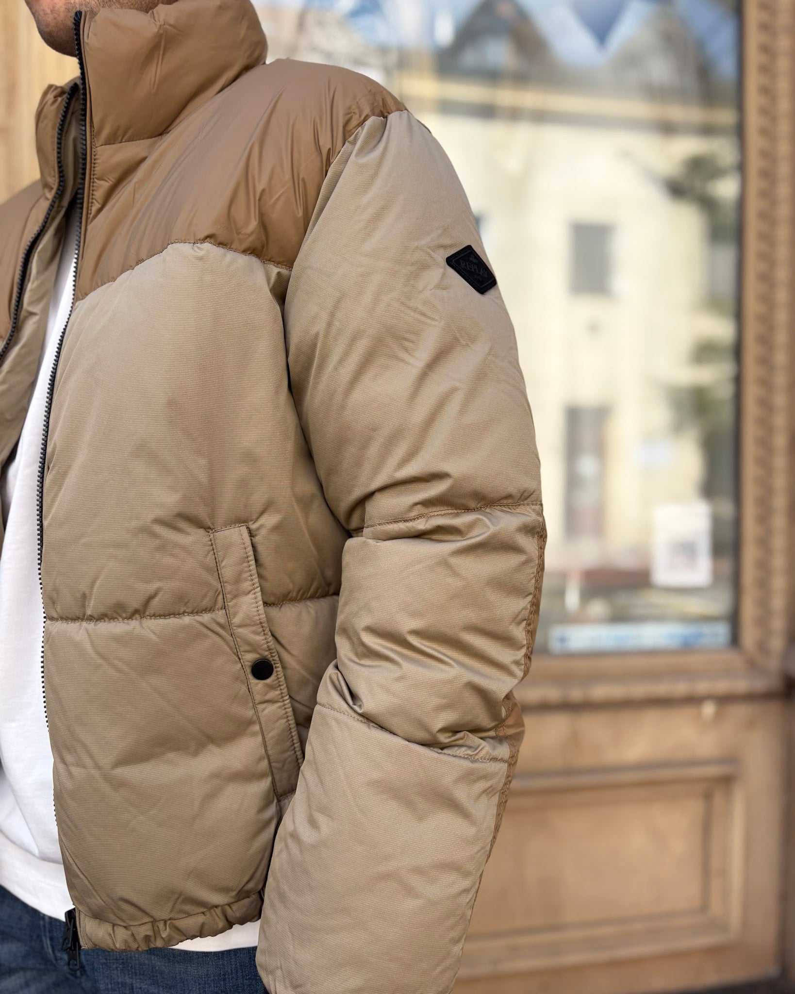 REPLAY FÉRFI STEPELT KABÁT MAGAS GALLÉRRAL