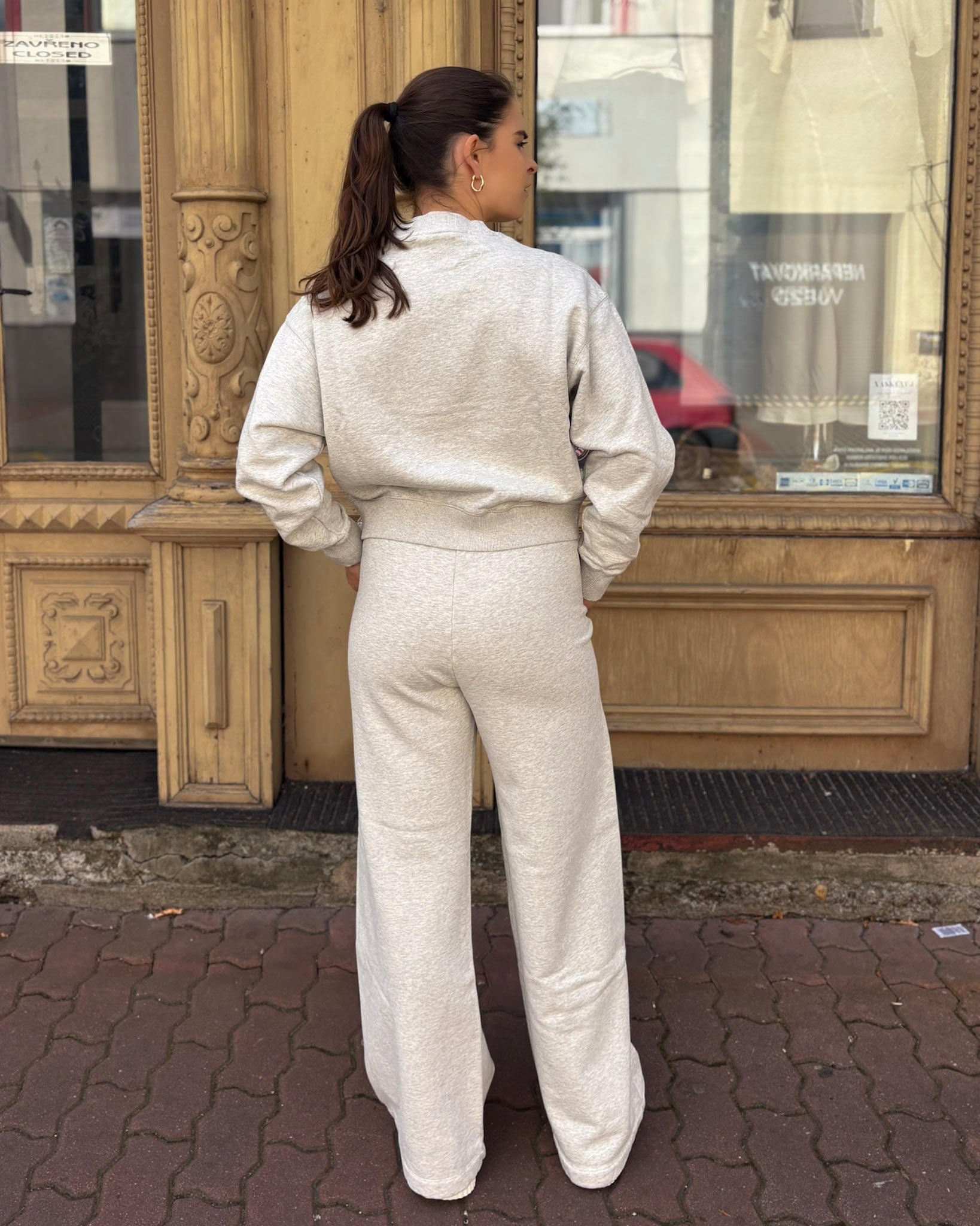 WOMEN'S REPLAY WIDE PANTS WITH DRAWSTRING