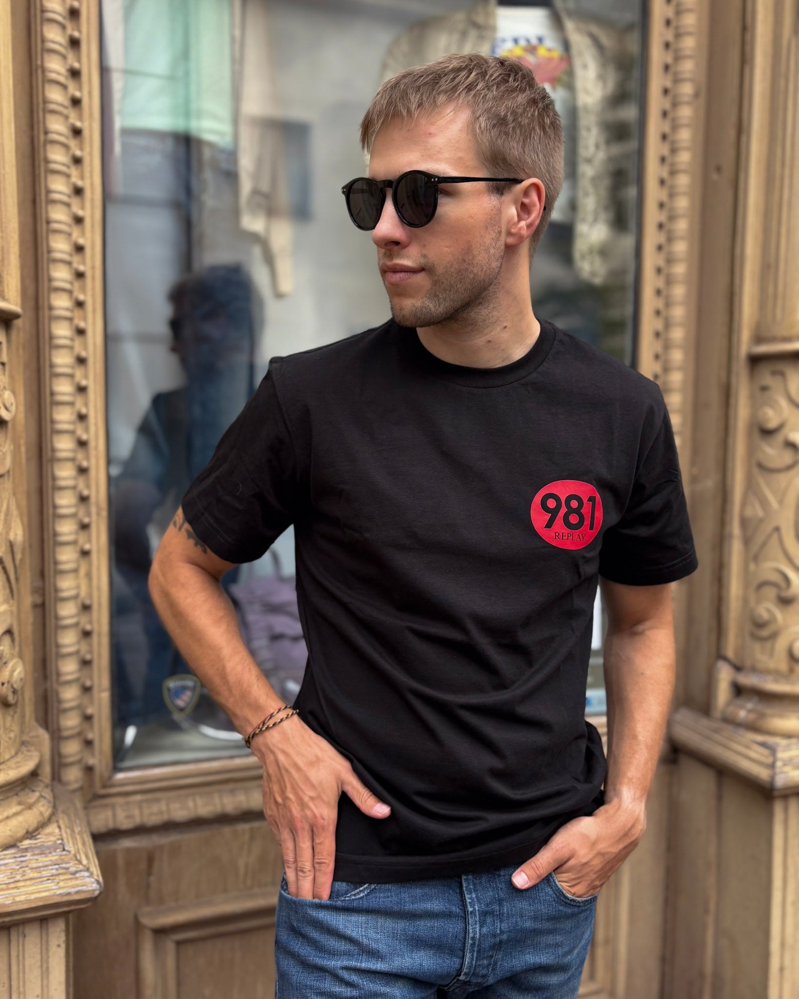 FÉRFI PÓLÓ REPLAY NYOMTATOTT 981 A MELLKASON