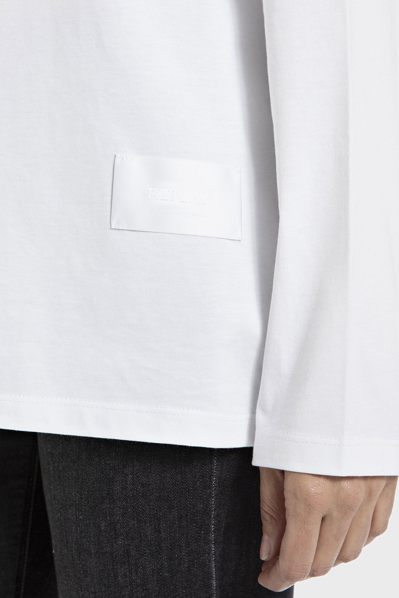 REPLAY DÁMSKÉ BASIC TRIČKO S DLOUHÝM RUKÁVEM