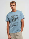 REPLAY MEN'S SHORT JERSEY T-SHIRT WITH PRINT
