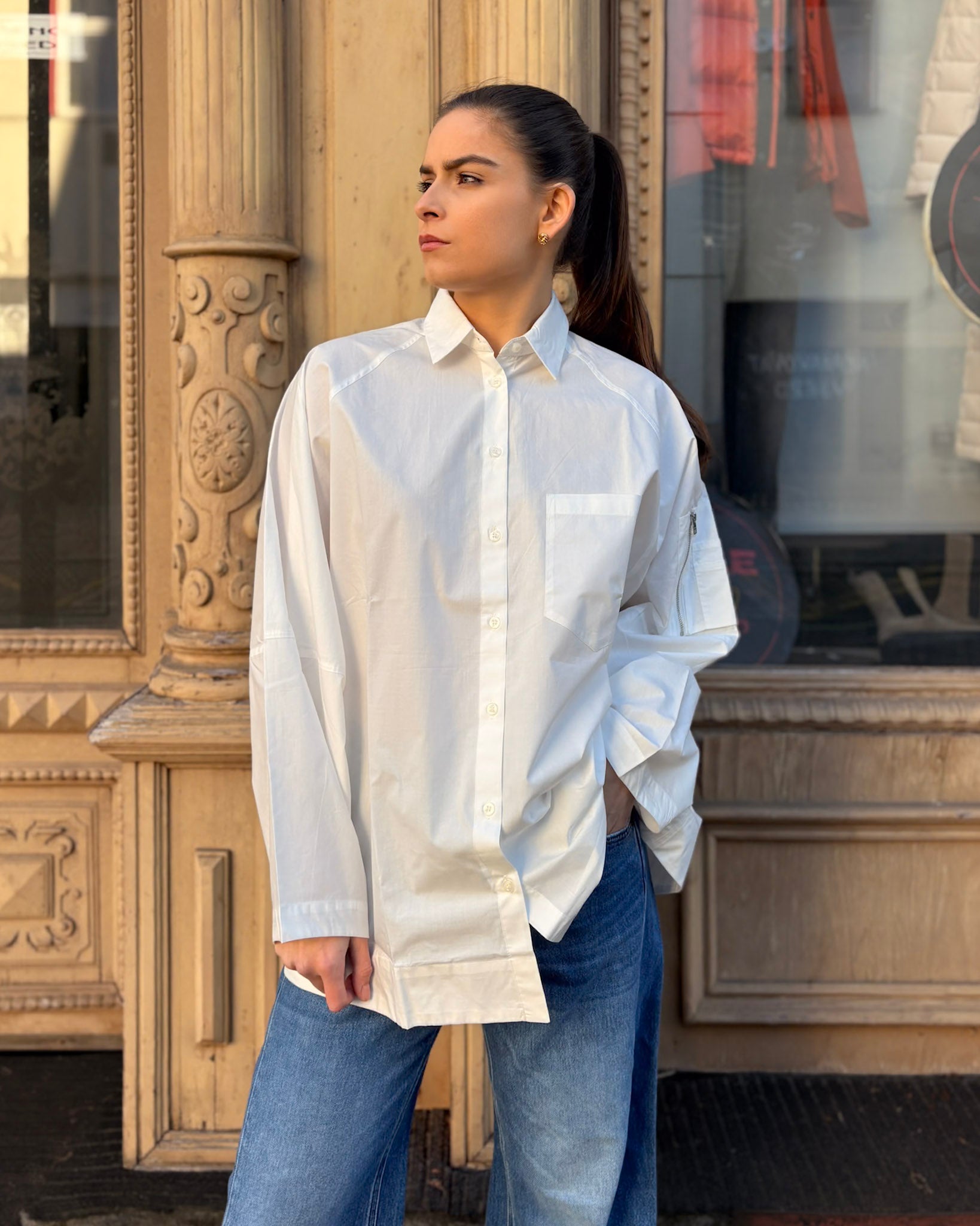 DÁMSKÁ KOŠILE REPLAY S KAPSOU NA RUKÁVU