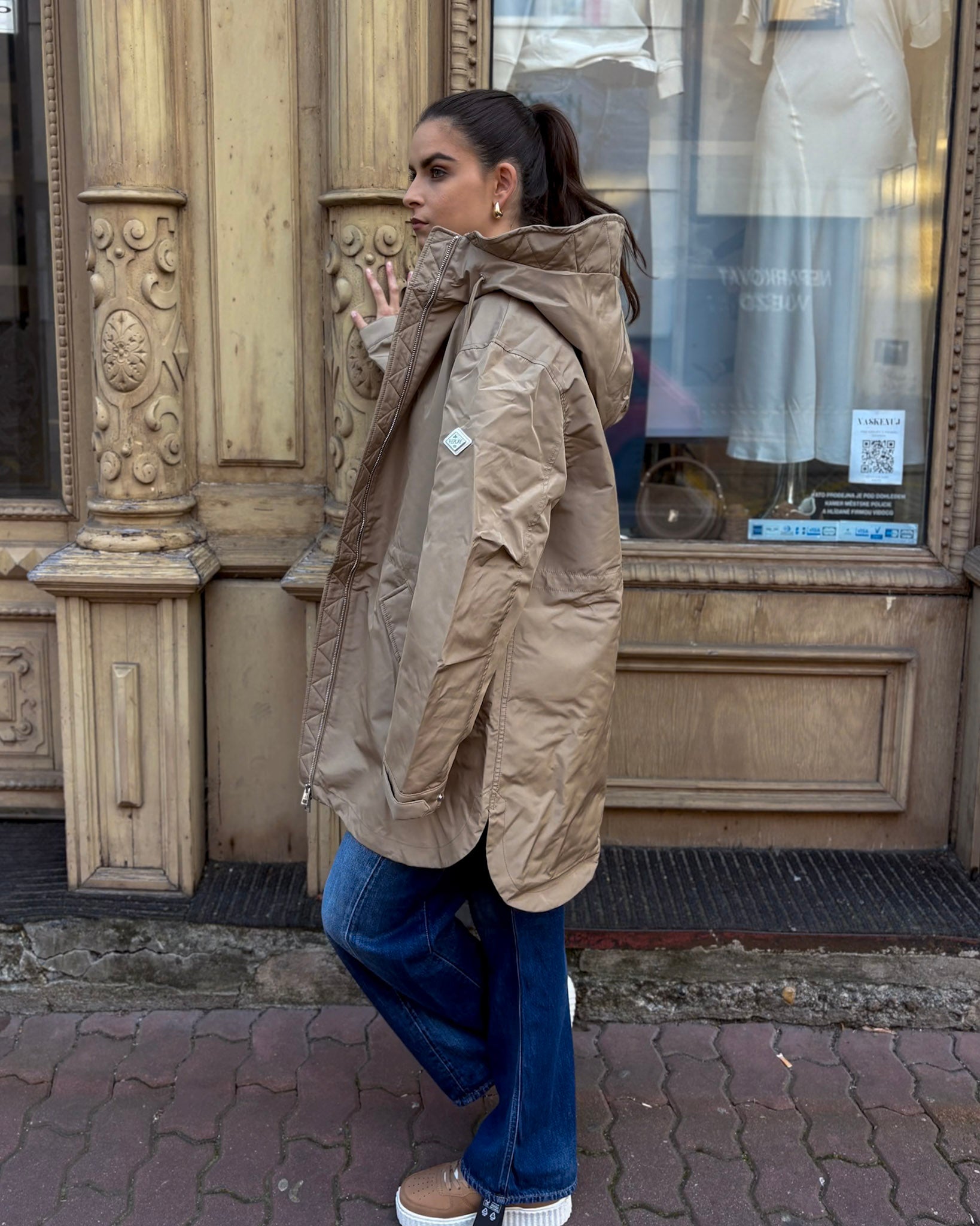 ジャケット・アウター RePlay eVent TECH HOODED JACKET REPLAY Women's comfortable hooded jacket - Technical laminated