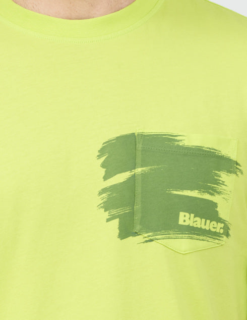 BLAUER PÁNSKÉ TRIČKO S KAPSOU