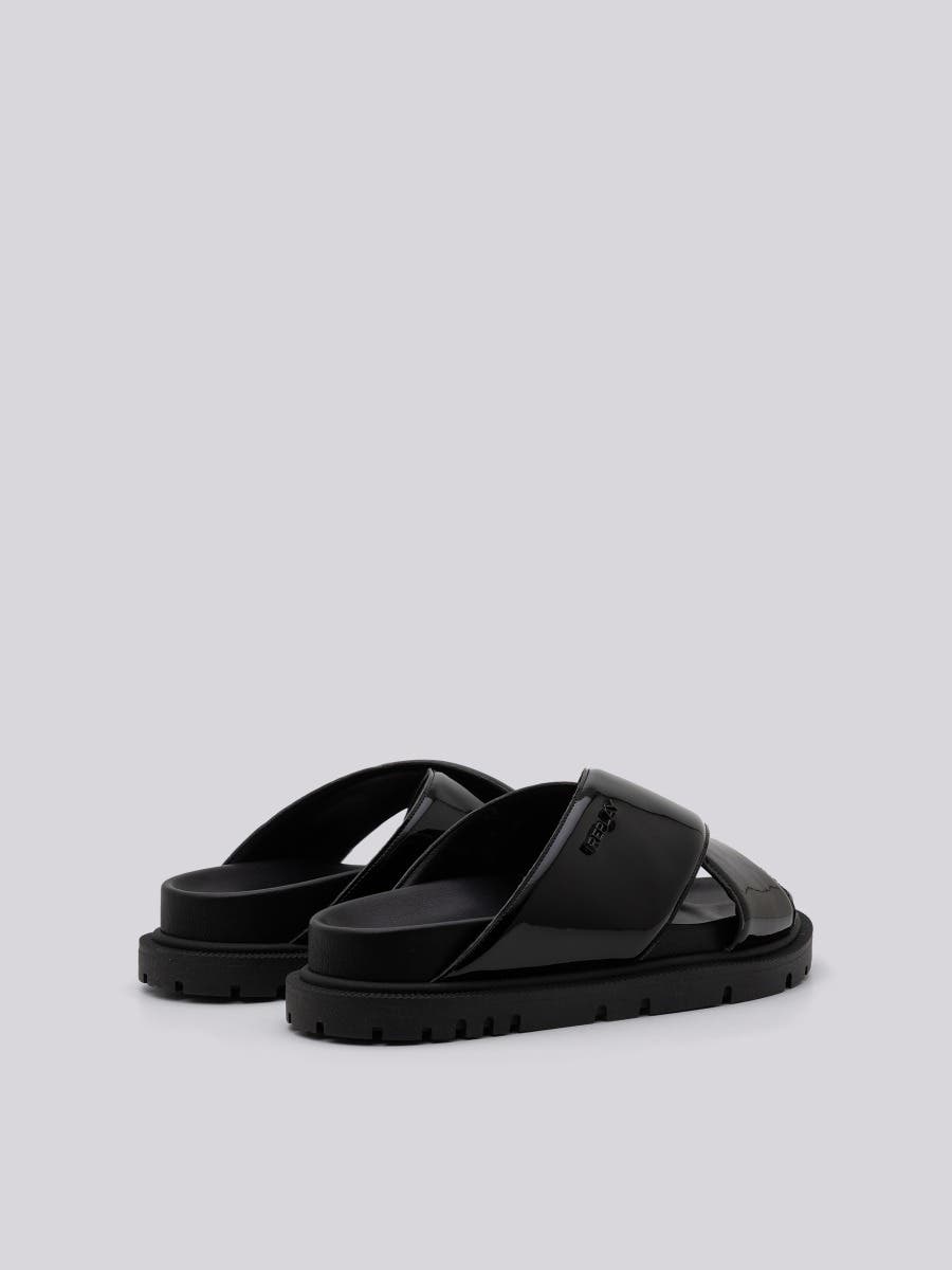 REPLAY DÁMSKE LAKOVÉ PANTOFLE HOLA CROSS