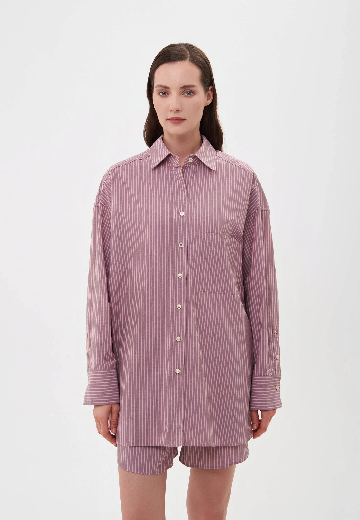 REPLAY DÁMSKÁ PRUHOVANÁ KOŠILE UVOLNĚNÉHO STŘIHU