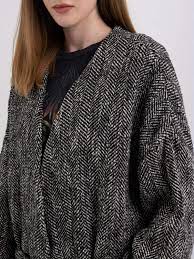 REPLAY DÁMSKÝ KABÁT SE VZOREM RYBÍ KOSTI