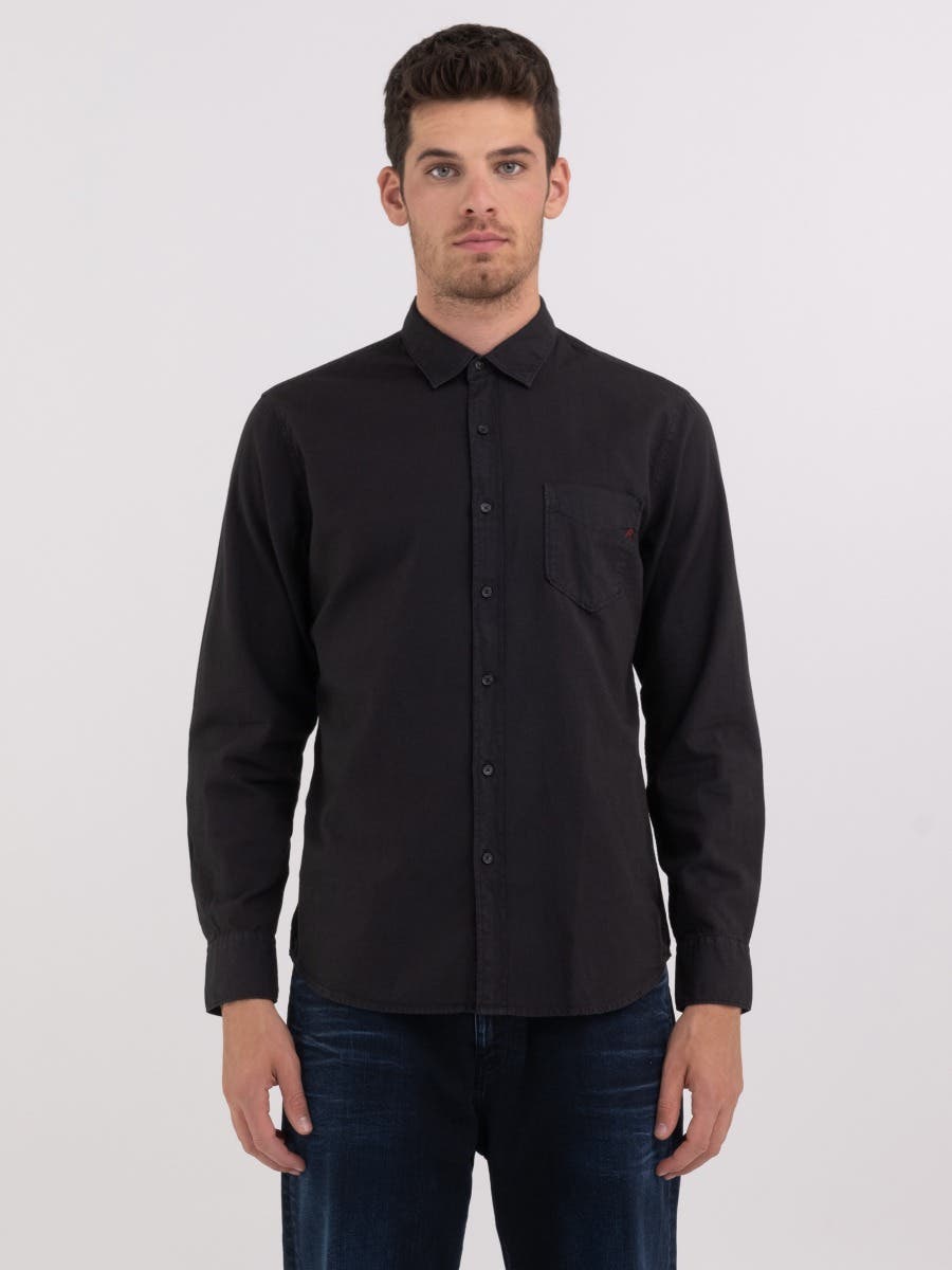 REPLAY PÁNSKÁ KOŠILE Z PRUHOVANÉ OXFORDSKÉ BAVLNY