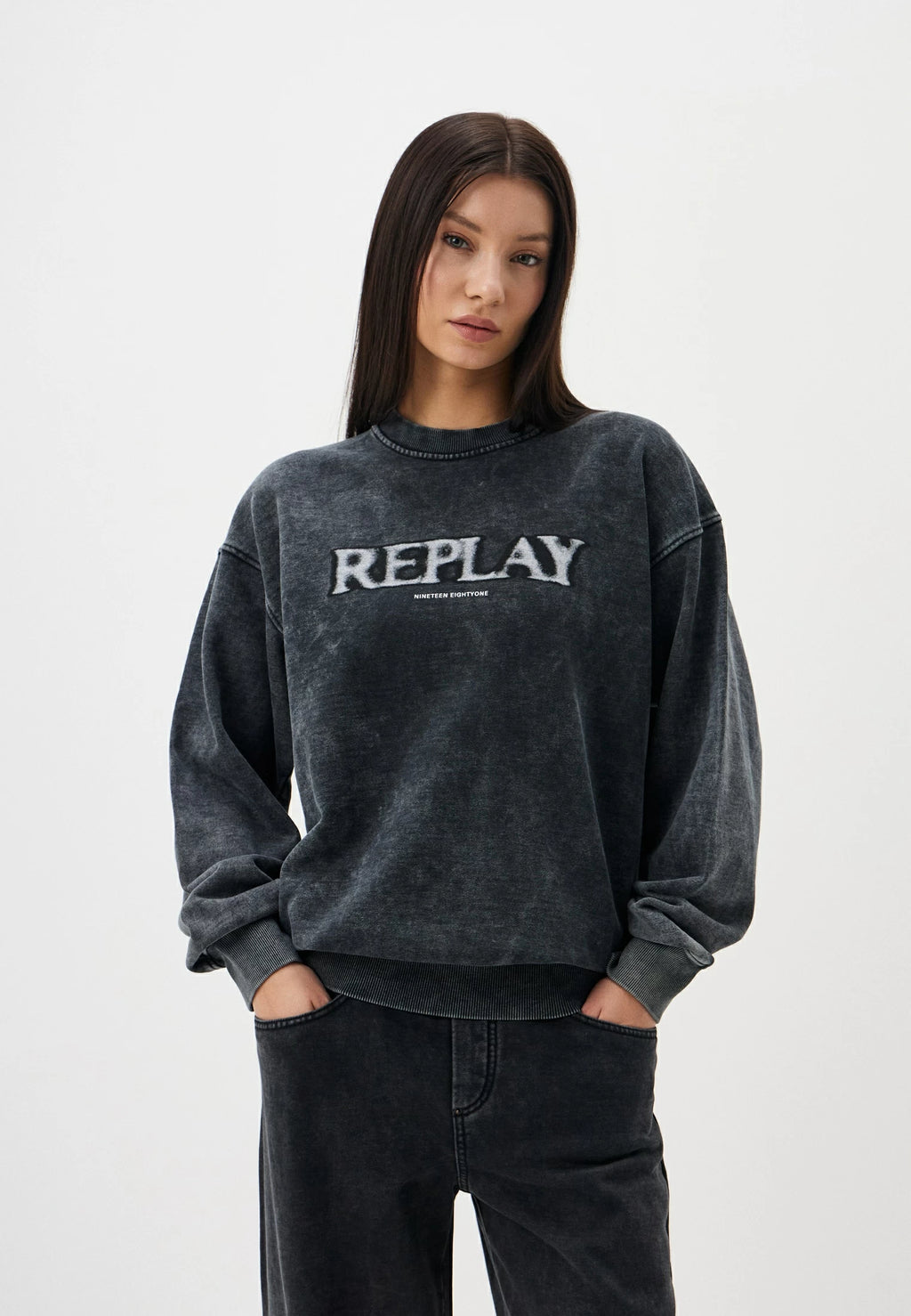 REPLAY DÁMSKÁ MIKINA S NÁPISEM