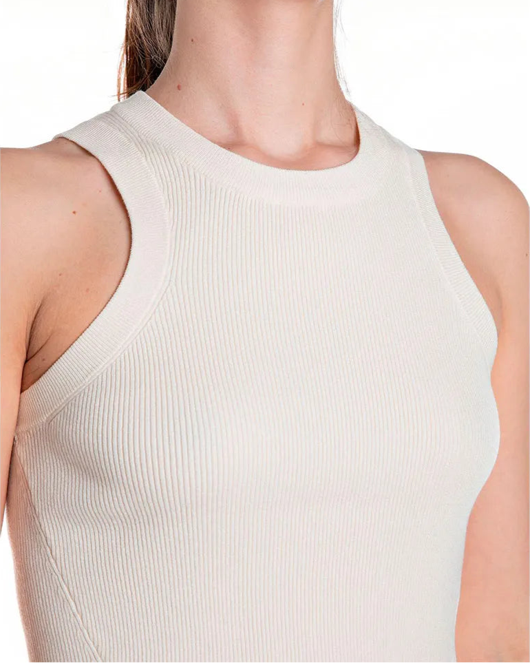 REPLAY DÁMSKÝ ÚPLETOVÝ TOP S VOLÁNOVÝMI DETAILY