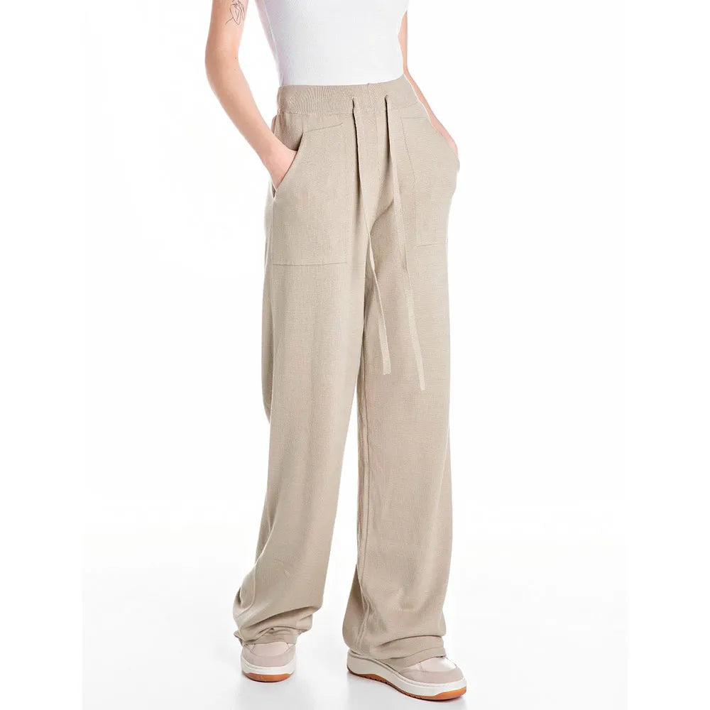 REPLAY WOMEN'S KNITTED PANTS