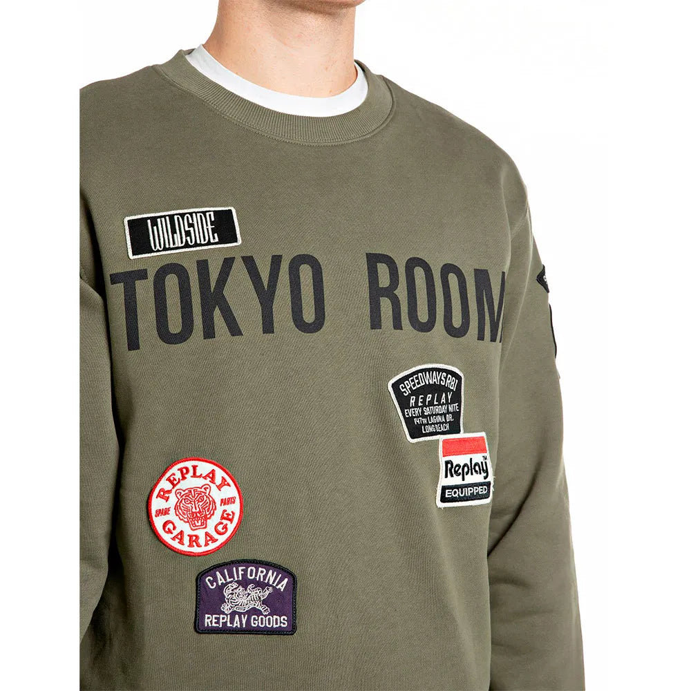 PÁNSKA MIKINA REPLAY "TOKYO ROOM" S NÁŠIVKAMI