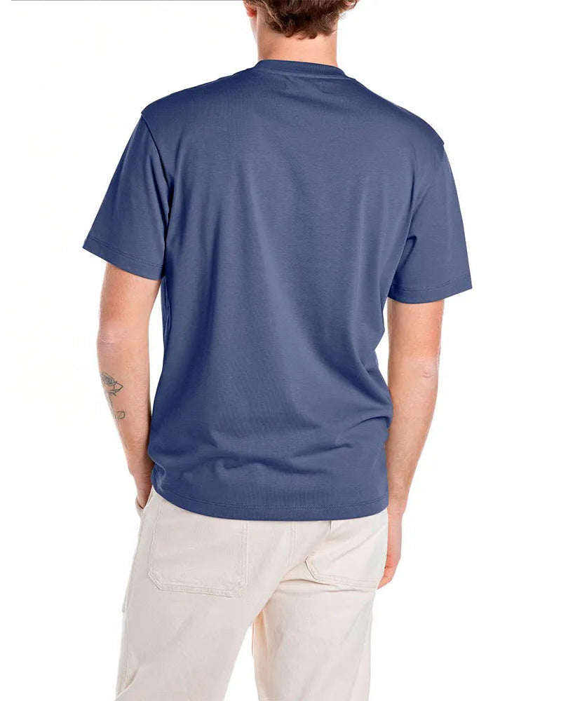 REPLAY PÁNSKÉ TRIČKO VOLNÉHO STŘIHU S NÁPISEM