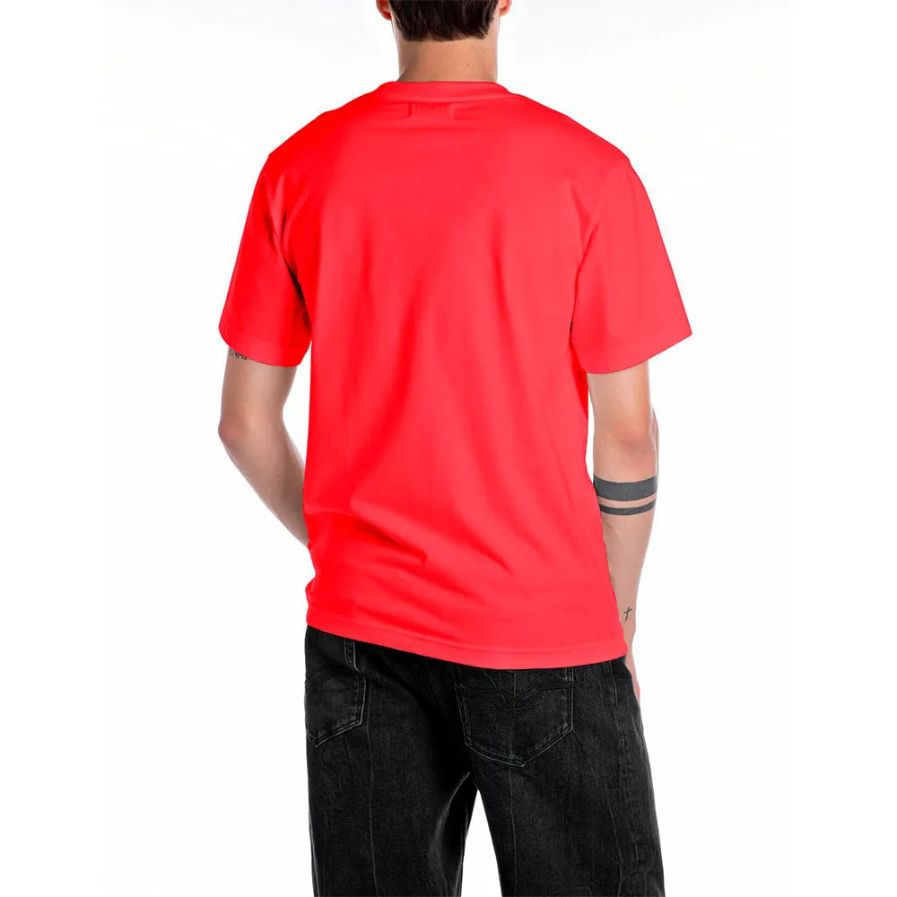 REPLAY PÁNSKE TRIČKO Z BAVLNENÉHO ŽERZEJA S POTLAČOM