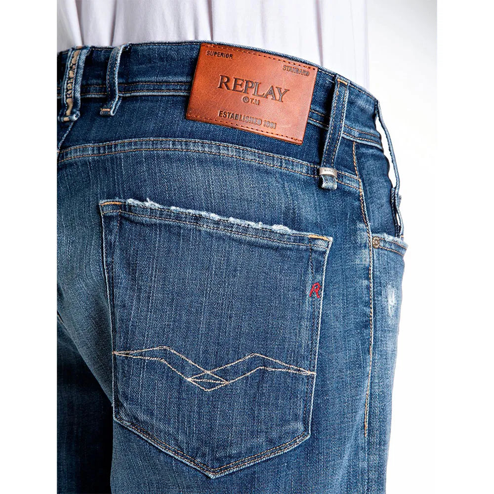 REPLAY PÁNSKÉ RBJ.981 ŠORTKY ZÚŽENÉHO STŘIHU 