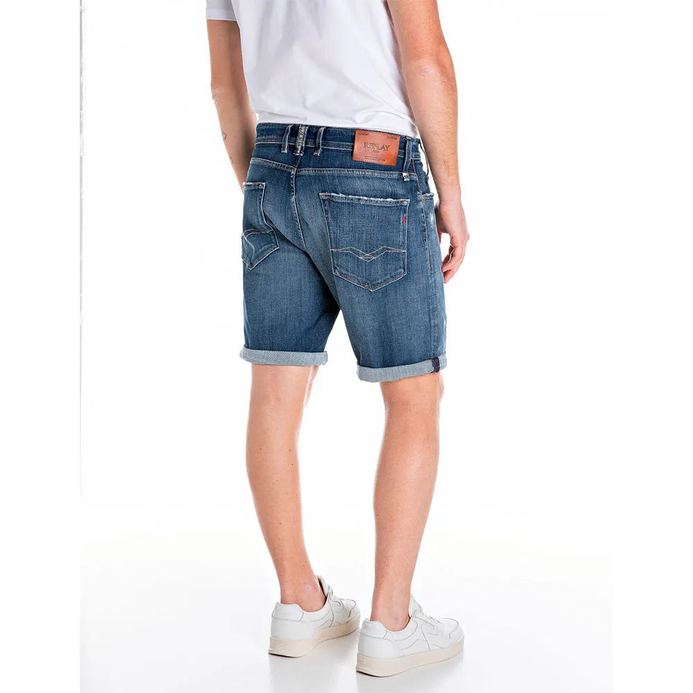 REPLAY PÁNSKÉ RBJ.981 ŠORTKY ZÚŽENÉHO STŘIHU 