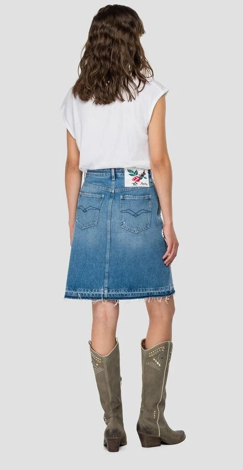 WOMEN'S REPLAY KNEE-LENGTH SKIRT - 