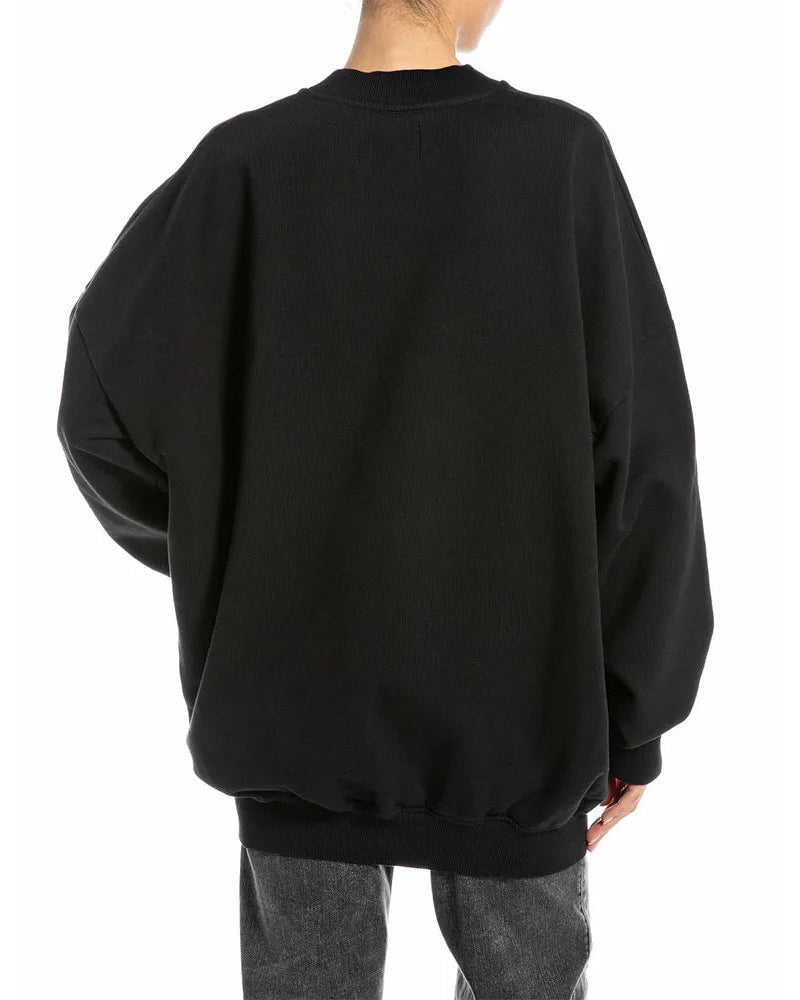 NŐI OVERSIZED HOSSZÚ PULÓVER HERITAGE NYOMTATÁSSAL
