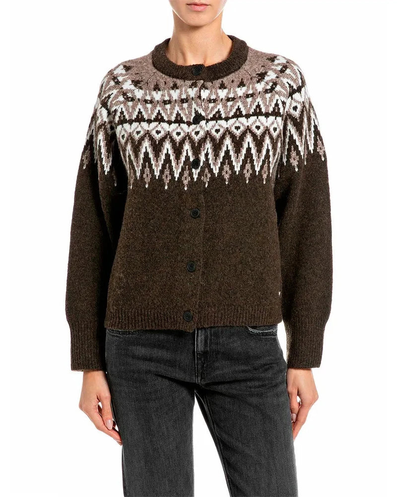 REPLAY WOMEN'S NORWEGIAN-STYLE CARDIGAN