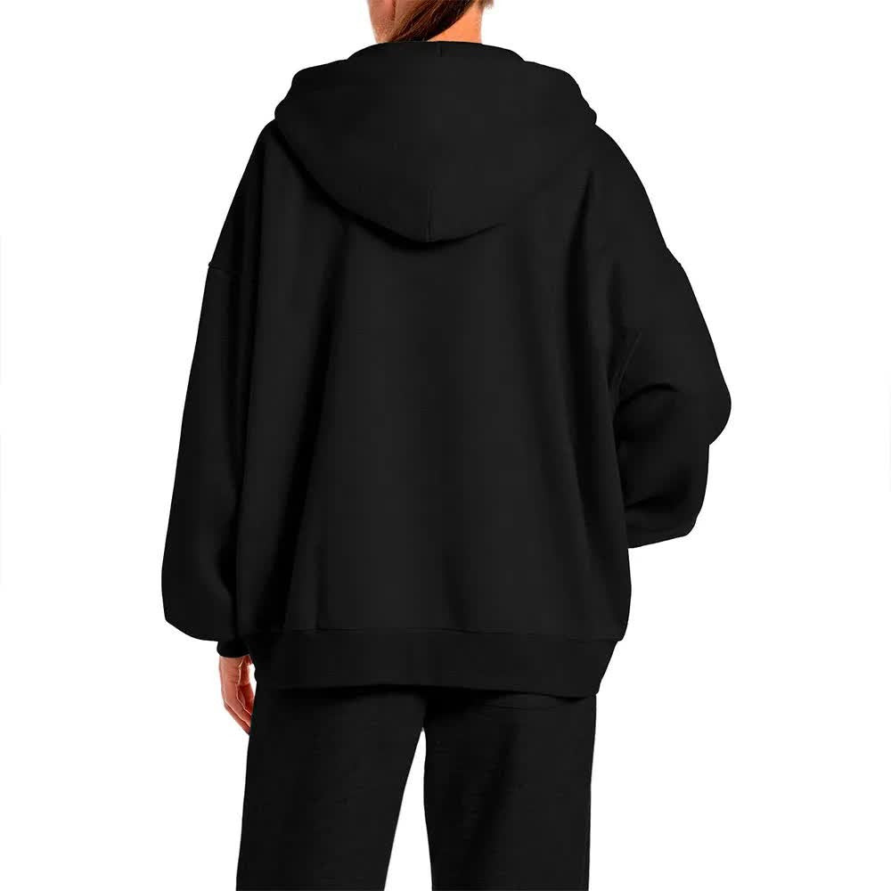 WOMEN'S REPLAY ZIP-UP HOODIE WITH EMBROIDERED LOGO