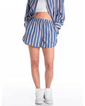 REPLAY WOMEN'S TWO-TONE STRIPED SHORTS WITH A COMFORTABLE FIT 