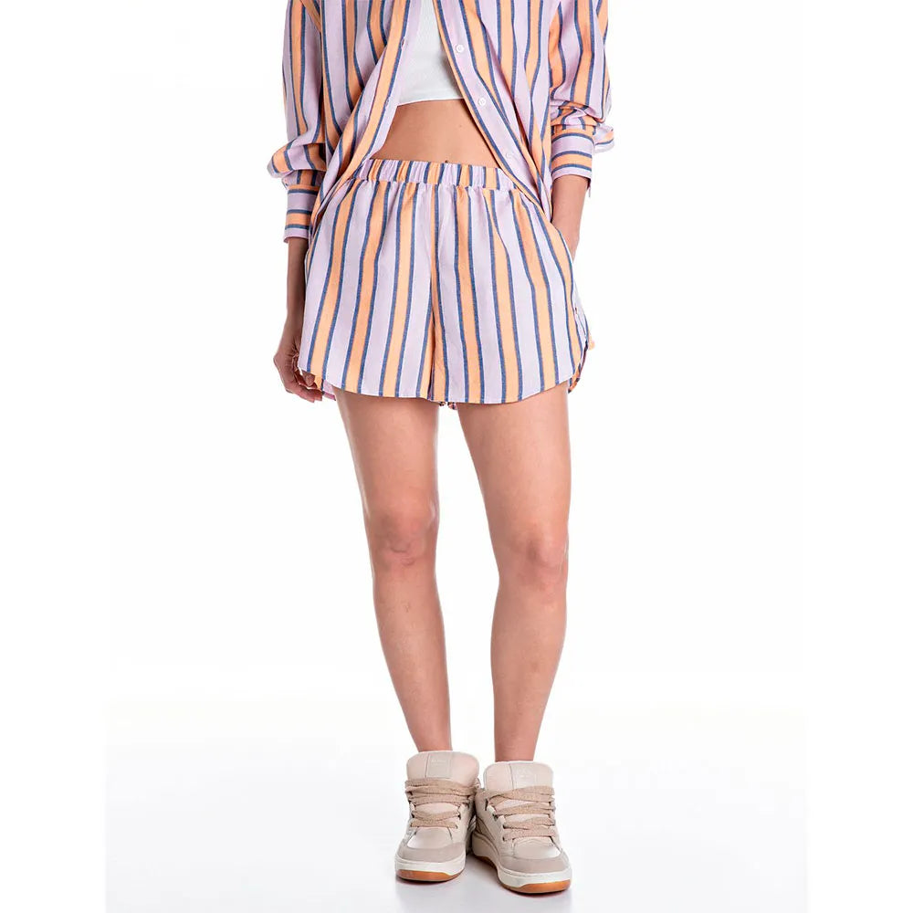 REPLAY NŐI SZÍNES CSÍKOS RÖVIDNADRÁG KÉNYELMES FAZONNAL 