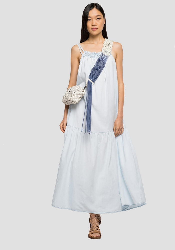 REPLAY DLOUHÉ LETNÍ ŠATY NA RAMÍNKA