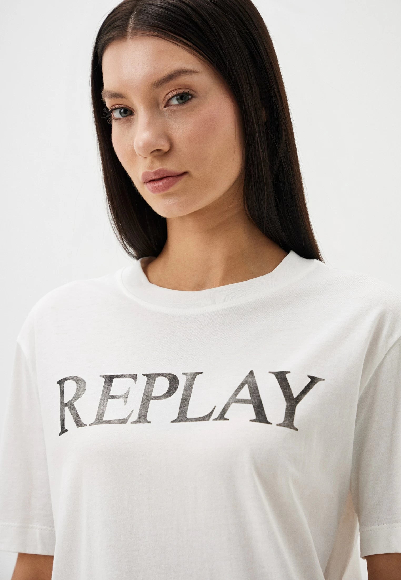REPLAY DÁMSKE BAVLNENÉ TRIČKO S POTLAČOU 