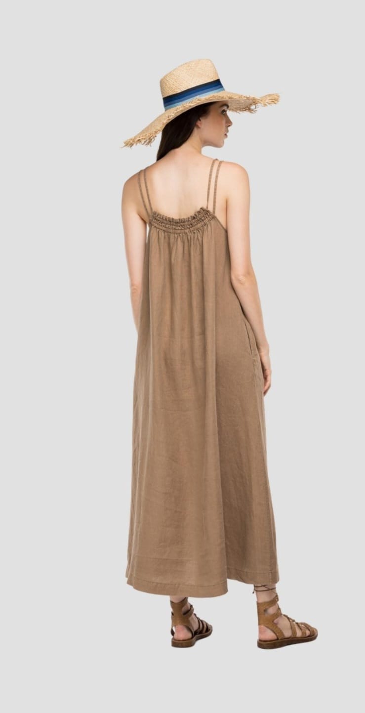 REPLAY LETNÍ MAXI ŠATY NA RAMÍNKA 