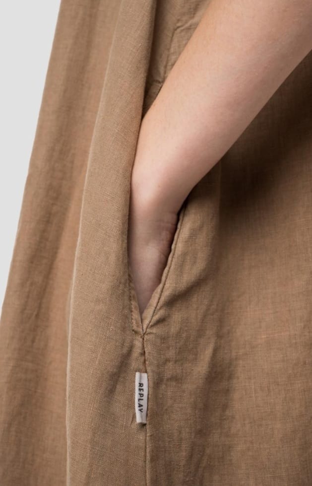 REPLAY LETNÍ MAXI ŠATY NA RAMÍNKA 