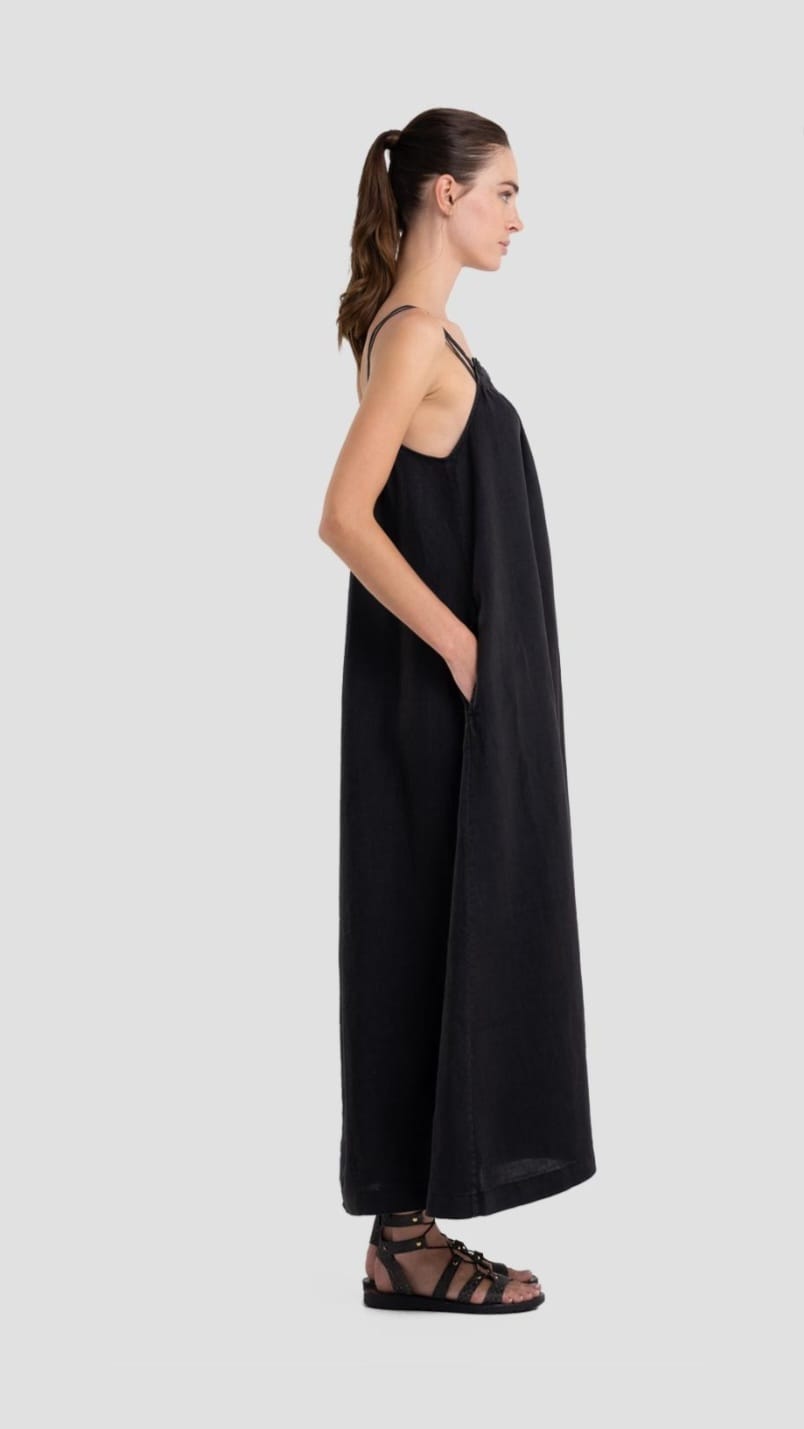 REPLAY LETNÍ MAXI ŠATY NA RAMÍNKA 